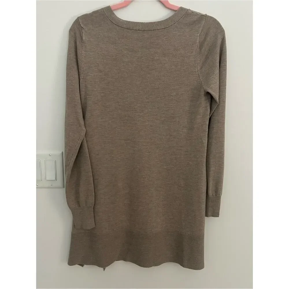 EVOLUTION by Cyrus Tunic Sweater Light Brown Long Sleeve Women’s S